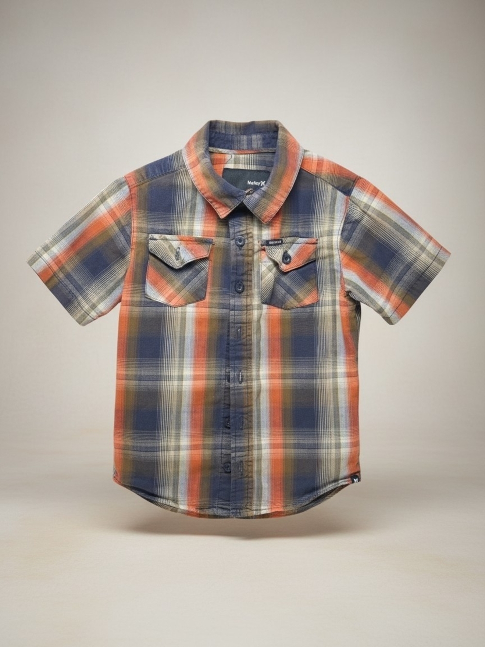 Hurley Boys Plaid Button-Up Shirt Size 4T